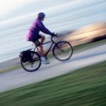 Bike Rider, Spanish Banks Vancouver BC.