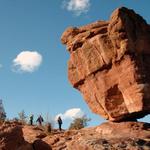 Leaning Rock In Garden Of The Gods State Park, Colorado Springs, Colorado USA.