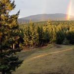 Country Back Road To A Rainbow. 108 Mile House, Caribou Region BC.